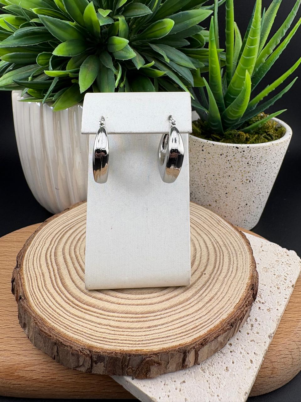 Stainless Steel Earring Chunky Square #033