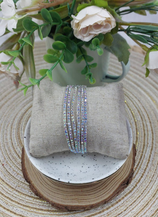 6pc Diamante Fashion Bracelets