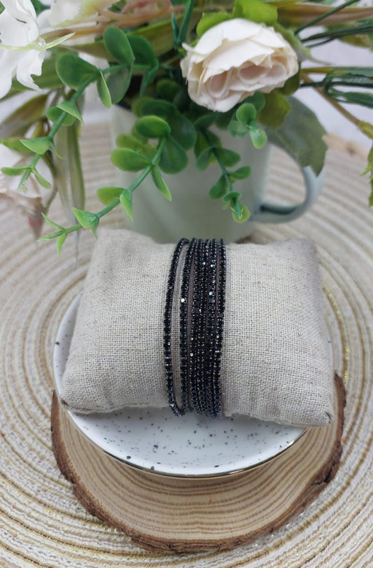 6pc Diamante Fashion Bracelets