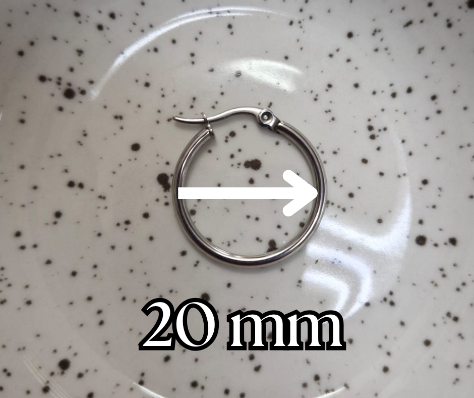 Stainless Steel Earring Hoop 20mm #002