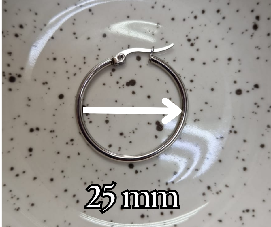 Stainless Steel Earring Hoop 25mm #005