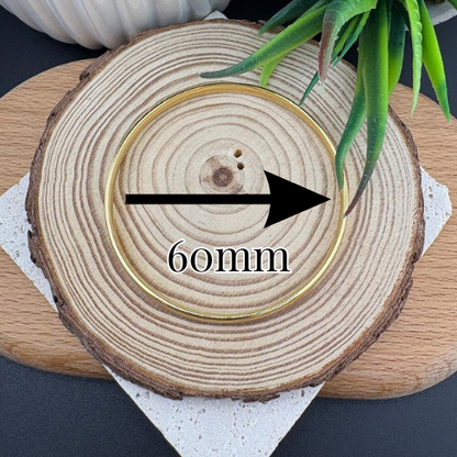 Stainless Steel Gold Bangle 60mm