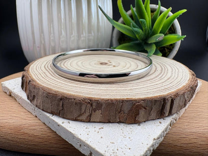 Stainless Steel Silver Bangle 60mm