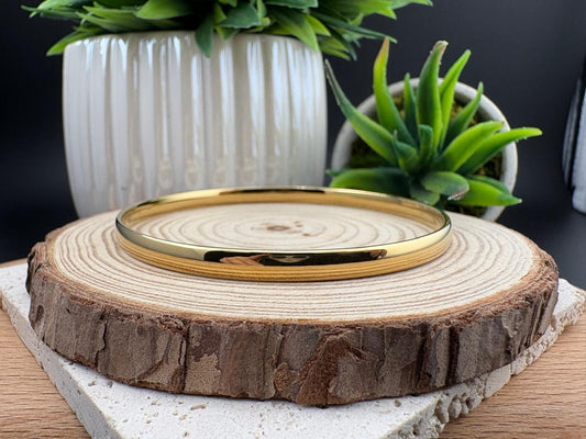 Stainless Steel Gold Bangle 70mm