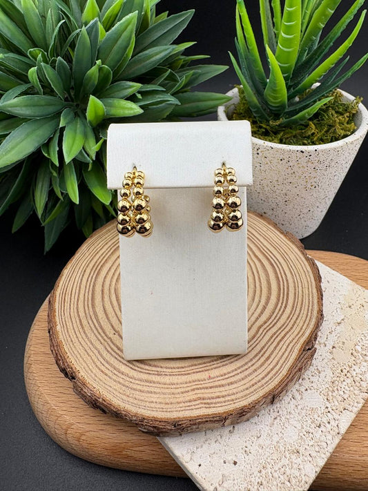 Stainless Steel Earring Ball Hoop #017