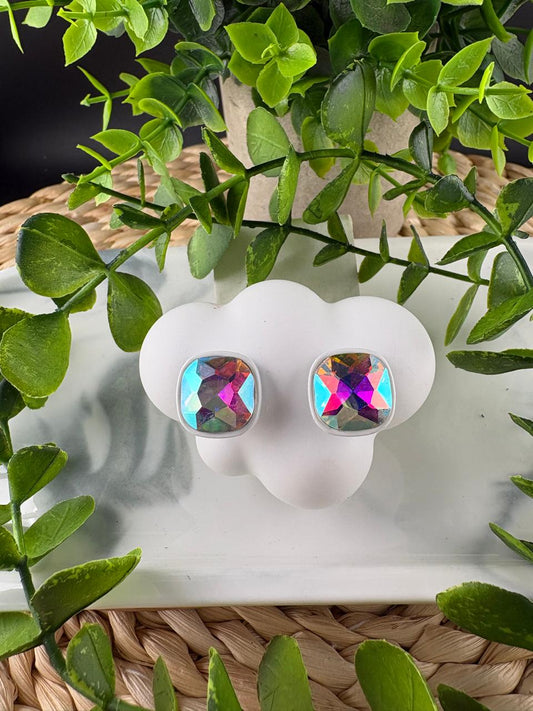 Crystal Square Stud