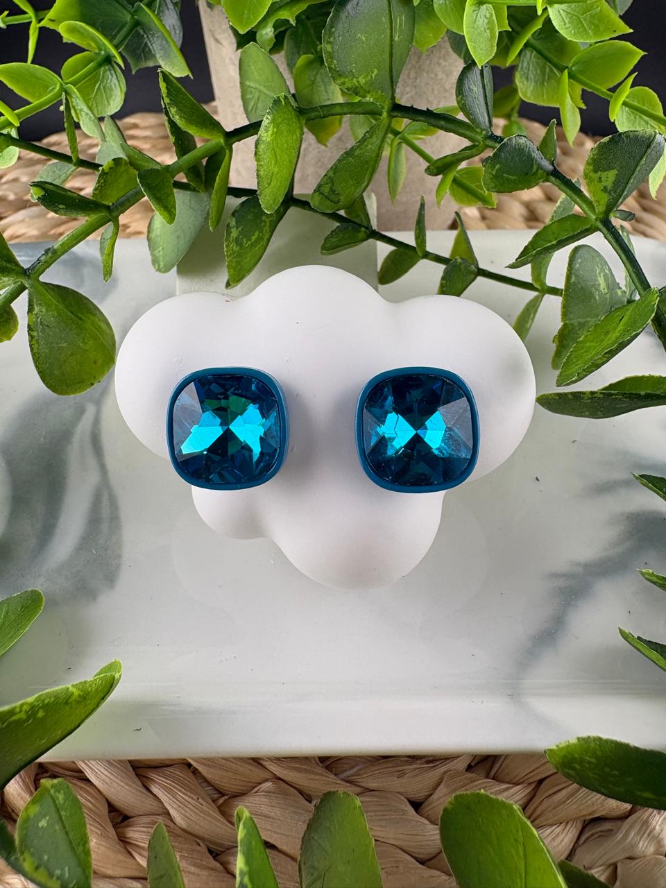 Crystal Square Stud