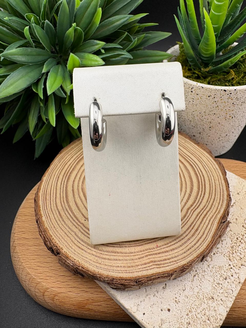 Stainless Steel Earring Chunky Hoop #003