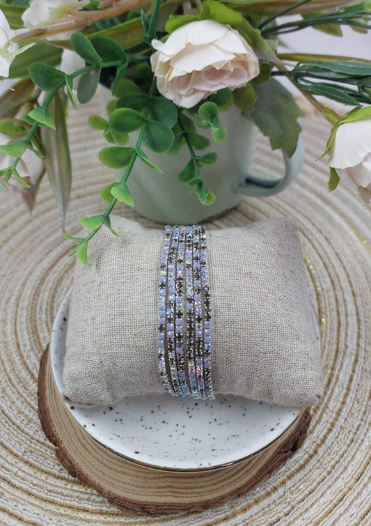 6pc Diamante Fashion Bracelets
