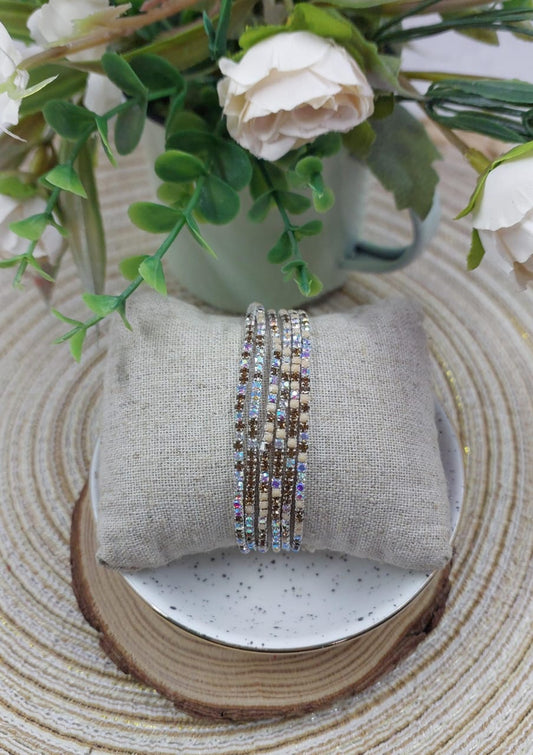 6pc Diamante Fashion Bracelets